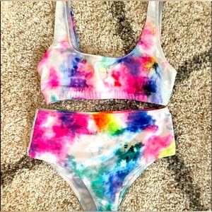 Tie Dye High Wasted Bikini